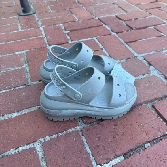 Crocs Mega Crush Gray Sandals - Picture 2 of 7